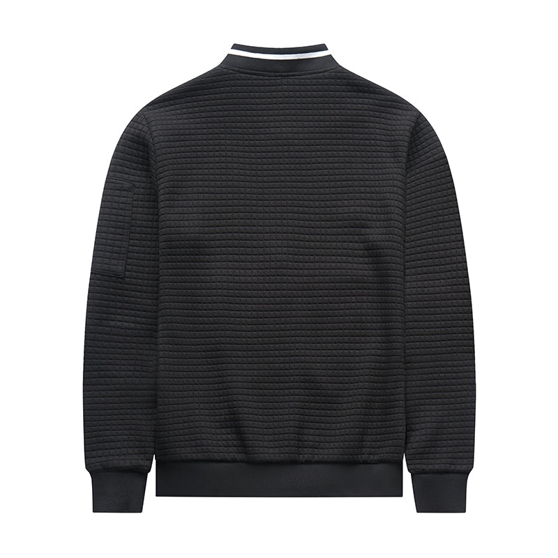 Grided Bomber Jacket
