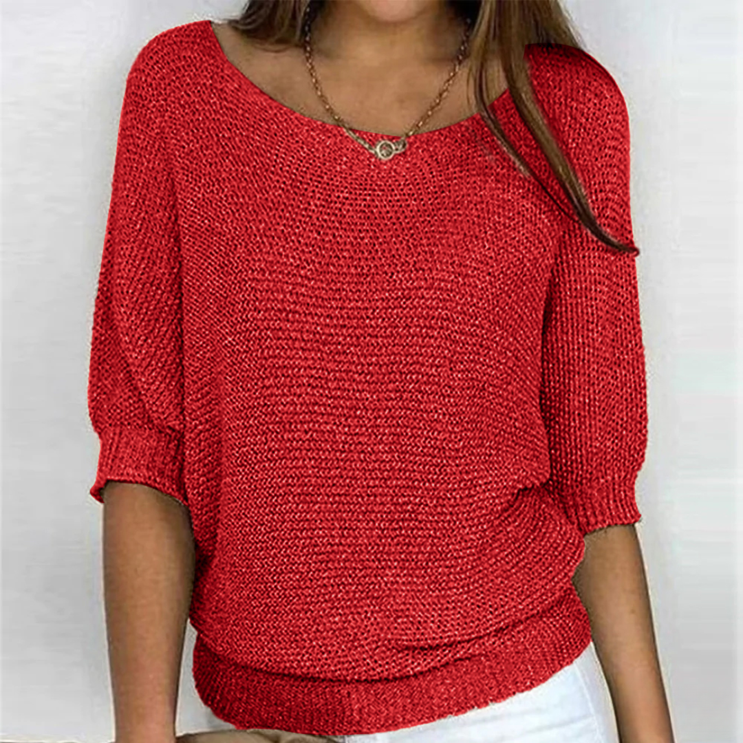 Luigia | Elegant Cable Knit Sweater