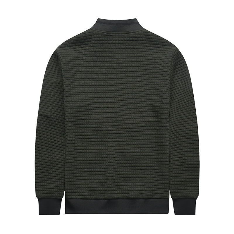 Grided Bomber Jacket