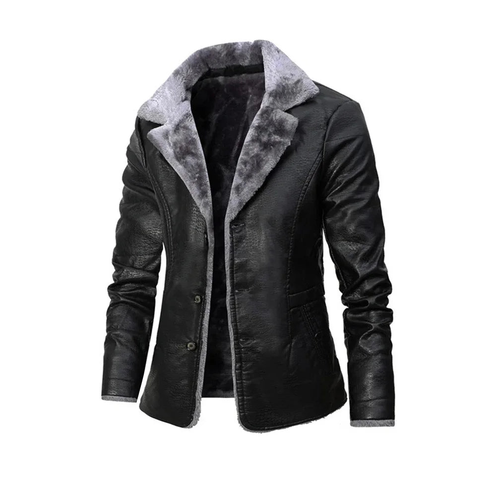 Noah™ - Elegant Leather Winter Coat