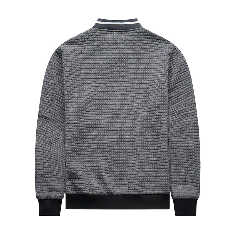 Grided Bomber Jacket