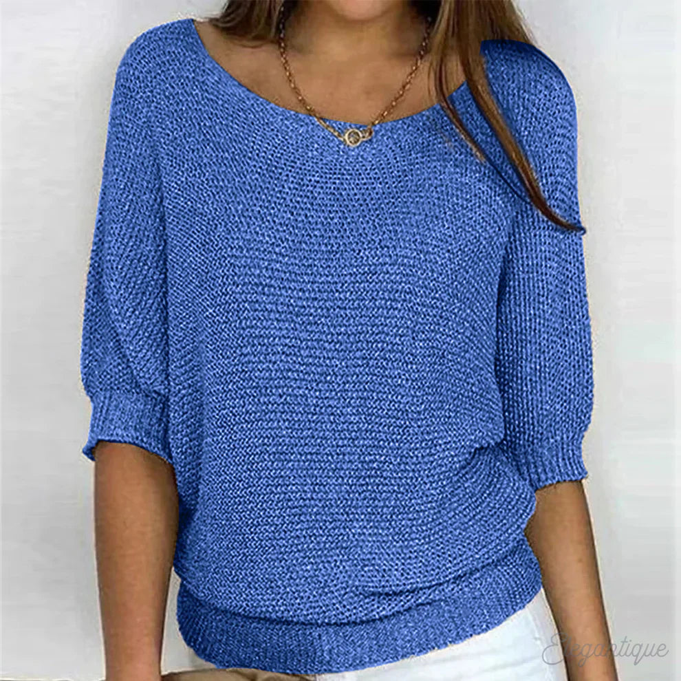 Luigia | Elegant Cable Knit Sweater