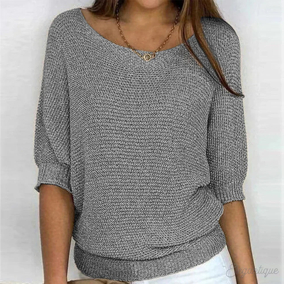 Luigia | Elegant Cable Knit Sweater