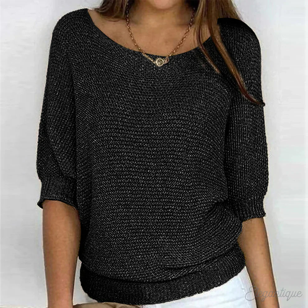 Luigia | Elegant Cable Knit Sweater