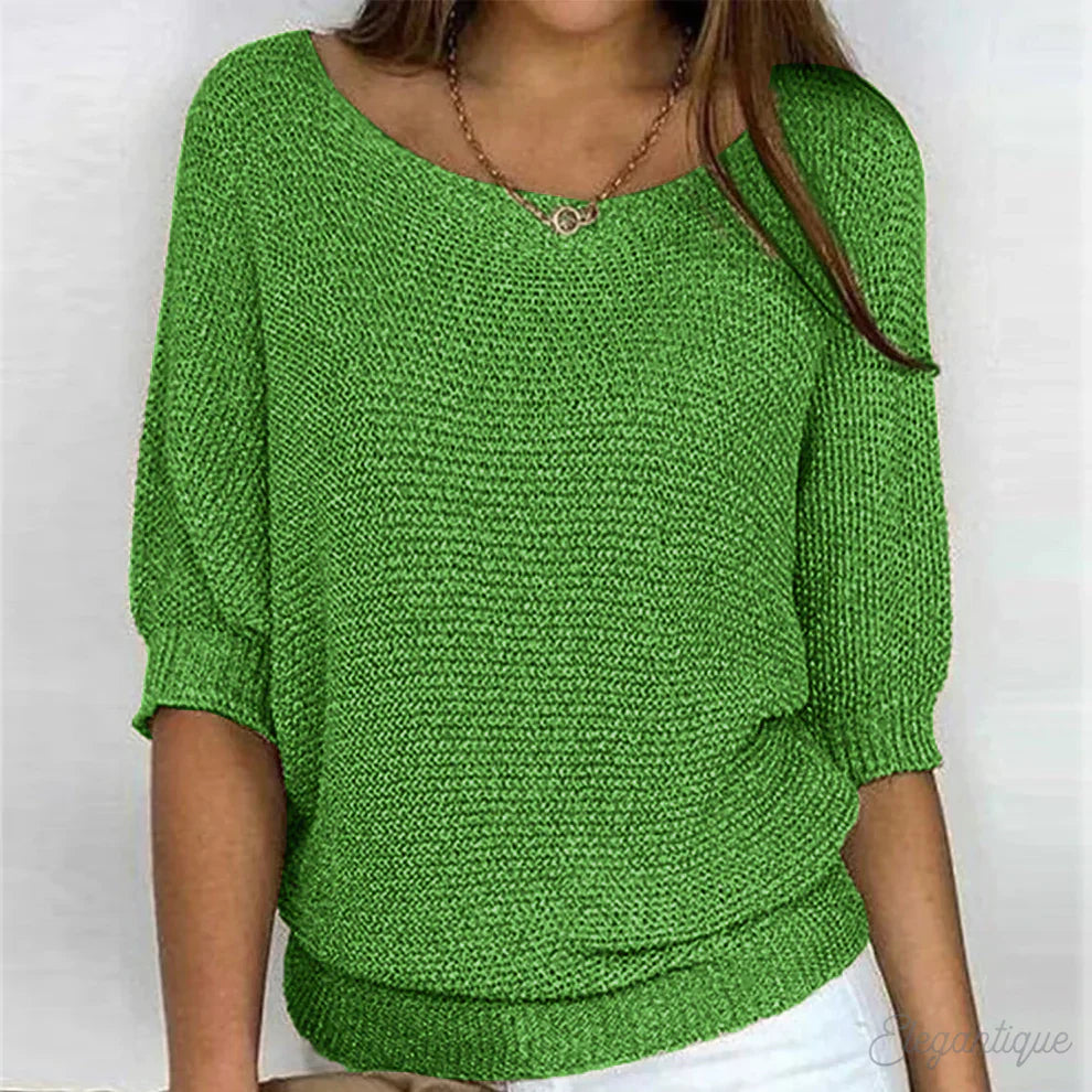 Luigia | Elegant Cable Knit Sweater