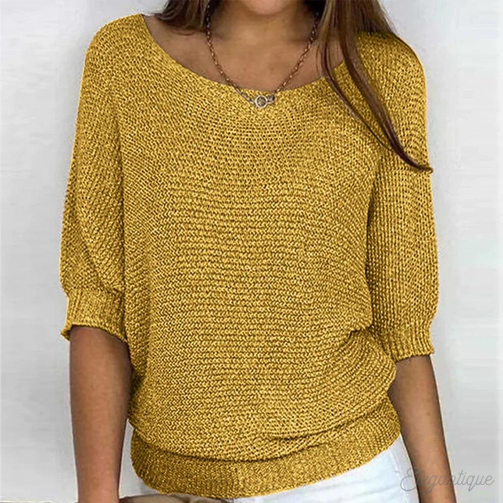 Luigia | Elegant Cable Knit Sweater