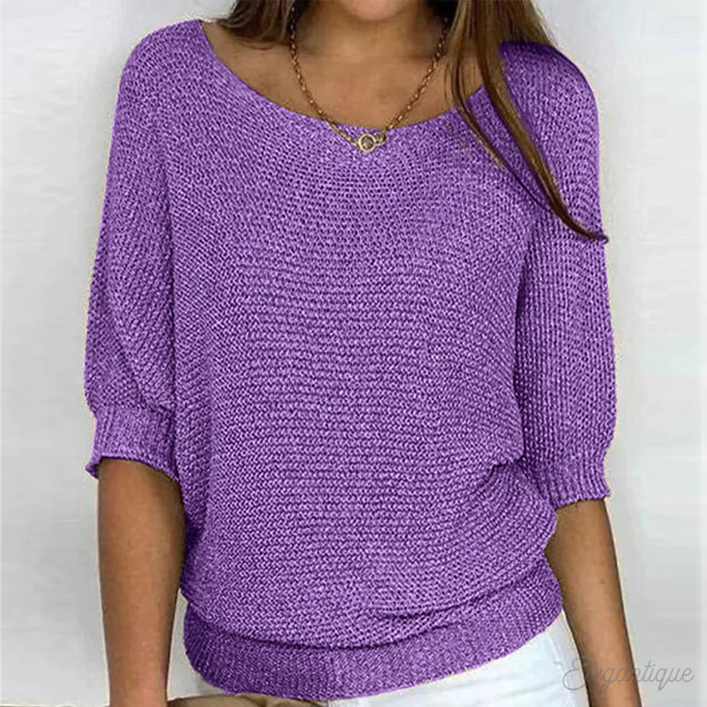 Luigia | Elegant Cable Knit Sweater